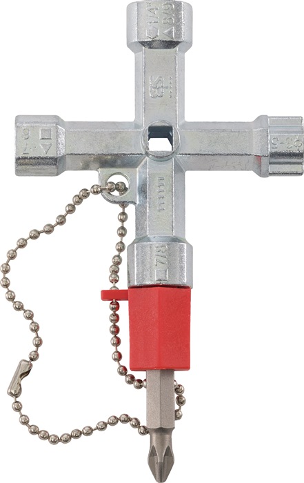 4000829748 - Detailbild_Schaltschrankschlüssel Doublehead Key 11 Funktionen m.Bitadapter SCHUEBO