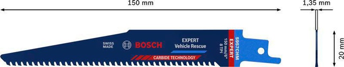 4000837435 - Detailbild5_Säbelsägeblatt Expert Automotive Steel L.150mm B.20mm TPI 8 3mm 10 St./Karte