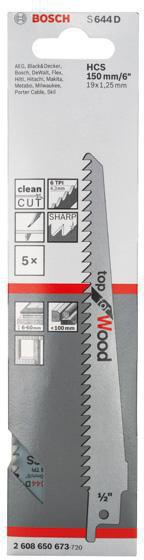 4000837540 - Detailbild_Säbelsägeblatt S 644 D L.150mm B.19mm TPI 6 4,3mm 5er Pk.