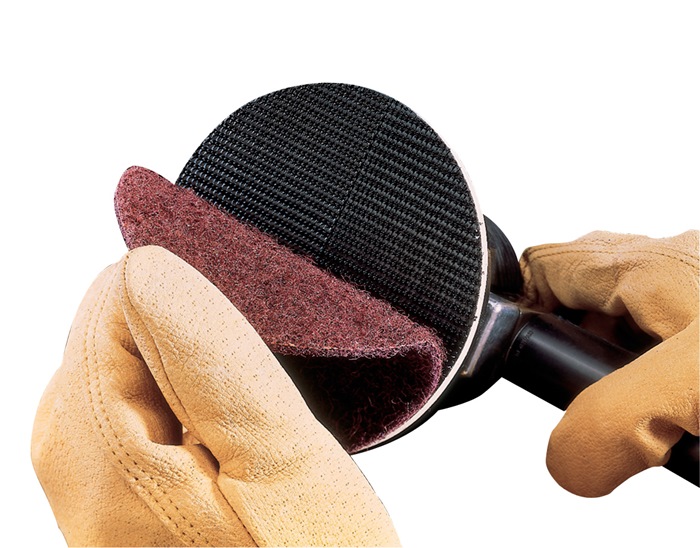 4000842878 - Detailbild_Schleifvliesscheibe SC-DH D.115mm medium rot m.Zentrierung 3M