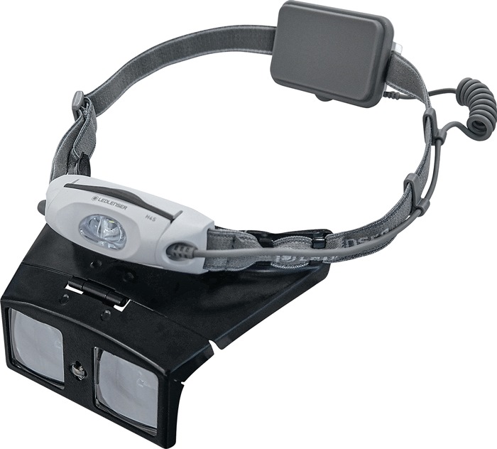 4000851718 - Detailbild_Kopfbandlupenset Tech-Line Vergr. 2x,2,5x,3x LED Schweizer