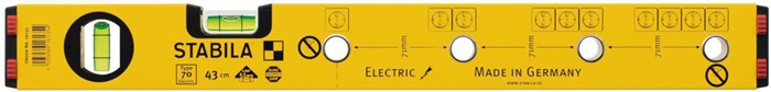 4000857962 - Detailbild_Wasserwaage 70 Electric 43cm Alu.gelb ± 0,5mm/m STABILA