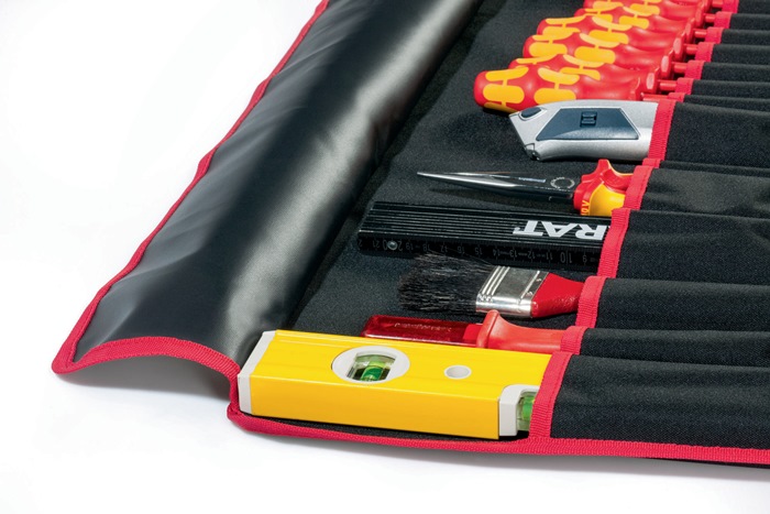 4000871687 - Detailbild_Werkzeugrolltasche 20 Fächer B740xH330mm Nyl.schwarz/rot PARAT