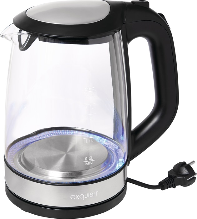 4000896623 - Detailbild_Wasserkocher WK 3501 swg 2200 W schwarz ,2l 1,1kg Glas,VA LED blau EXQUISIT