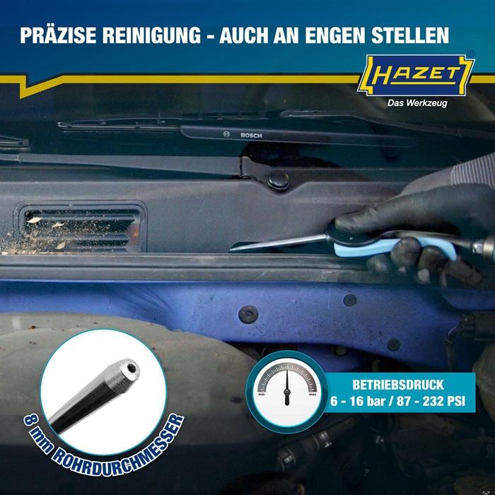 4000898940 - Detailbild_Druckluftausblaspistole 9040P-2 Kupplungsstecker DN 7,2 HAZET
