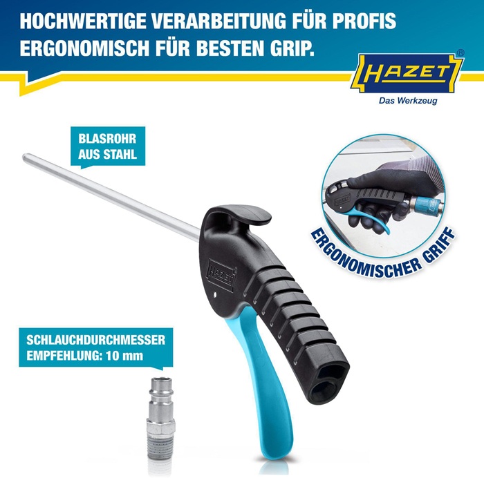 4000898940 - Detailbild4_Druckluftausblaspistole 9040P-2 Kupplungsstecker DN 7,2 HAZET