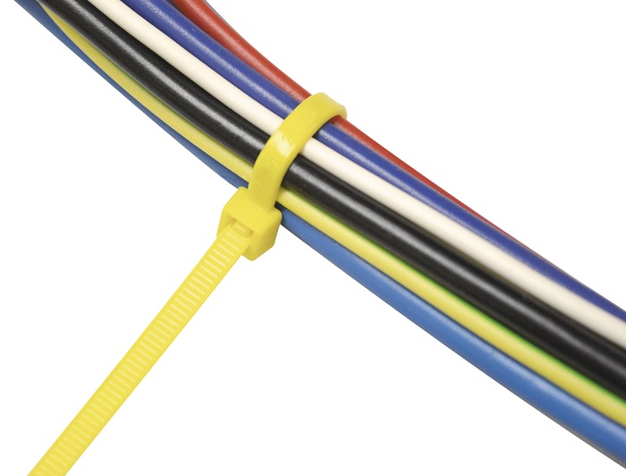 4000900726 - Detailbild_Kabelbinder L.280mm B.4,5mm PA 6.6 gelb 100St./Btl.SAPISELCO