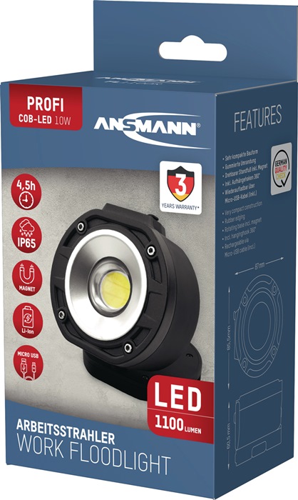 4000902124 - Detailbild5_LED-Strahler FL1100R 10 W 1100 lm 1m Li-Ion 4000 mAh 3,7 V IP65 ANSMANN