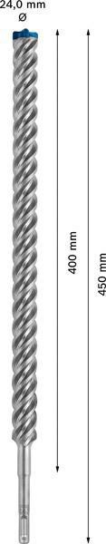 4000909493 - Detailbild5_Hammerbohrer Expert SDS-7X D.24mm Arbeits-L.400mm L.450mm SDS-Plus 1 St.BOSCH