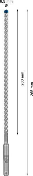 4000909933 - Detailbild5_Hammerbohrer Expert SDS-7X D.6,5mm Arbeits-L.200mm L.265mm SDS-Plus 1 St.BOSCH