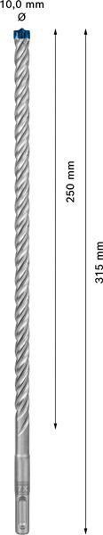 4000909945 - Detailbild5_Hammerbohrer Expert SDS-7X D.10mm Arbeits-L.250mm L.315mm SDS-Plus 1 St.BOSCH