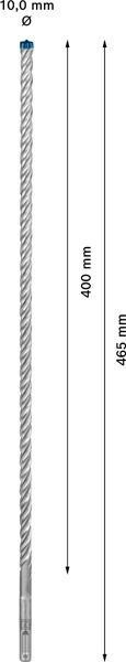 4000909947 - Detailbild4_Hammerbohrer Expert SDS-7X D.10mm Arbeits-L.400mm L.465mm SDS-Plus 1 St.BOSCH