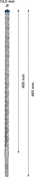 4000909959 - Detailbild5_Hammerbohrer Expert SDS-7X D.14mm Arbeits-L.400mm L.465mm SDS-Plus 1 St.BOSCH