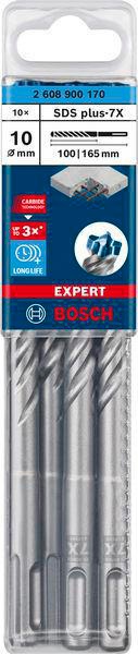 4000909978 - Detailbild4_Hammerbohrer Expert SDS-7X D.10mm Arbeits-L.100mm L.165mm SDS-Plus 10 St.BOSCH