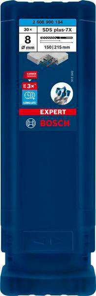 4000909989 - Detailbild4_Hammerbohrer Expert SDS-7X D.8mm Arbeits-L.150mm L.215mm SDS-Plus 30 St.BOSCH