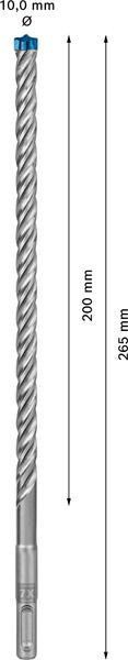 4000909992 - Detailbild4_Hammerbohrer Expert SDS-7X D.10mm Arbeits-L.200mm L.265mm SDS-Plus 30 St.BOSCH