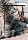 4200000558 - Detailbild_Stahlrohr-Gerüstbock,lack.B120xH75cm 75-130cm m.Pfostenhalterung MÜBA