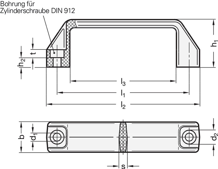 4601000175 - Detailbild_Bügelgriff GN 528 l1 179 ±1mm d1 8,5mm GANTER