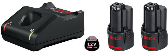 4681102192 - Detailbild_Akku-Starter-Set Stand.3,0 Ah Prof.12 V 2x3,0 Ah BOSCH