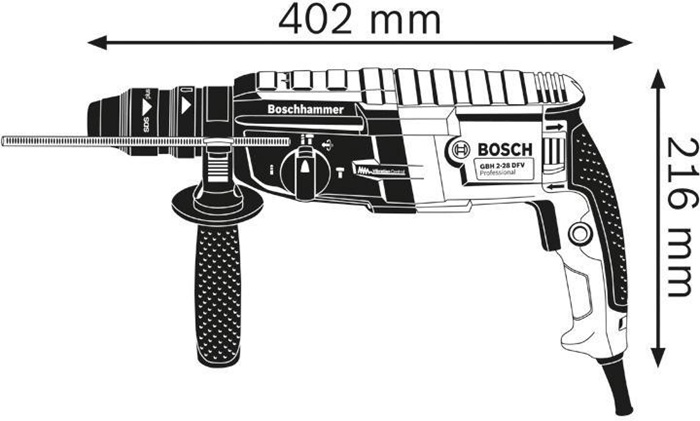 4681402018 - Detailbild5_Bohr- u.Meißelhammer GBH 2- 28 F Prof.28mm 880W 3,2 J SDS-plus in L-BOXX BOSCH
