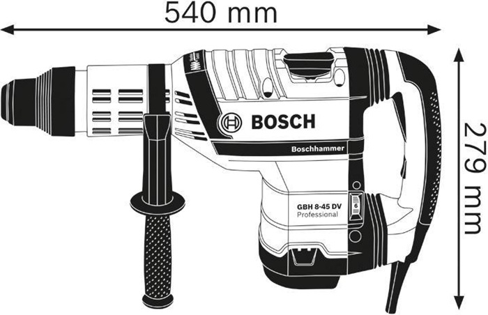 4681402213 - Detailbild2_Bohr- u.Meißelhammer GBH 8-45 DV Prof.45mm 1500W 12,5 J SDS-max BOSCH