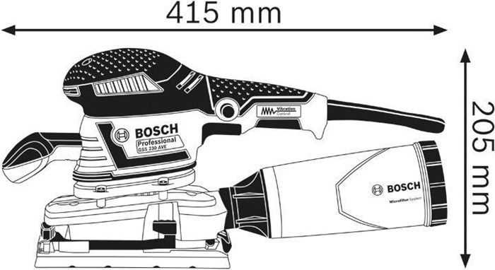 4681602008 - Detailbild2_Schwingschleifer GSS 230 AVE Prof.300 W 16000-22000min-¹ 92x182mm BOSCH