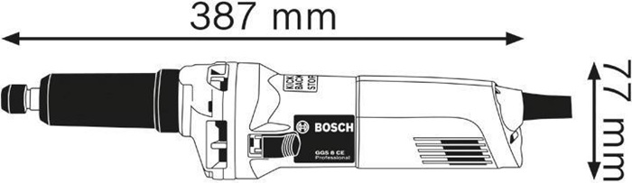 4681602013 - Detailbild4_Geradschleifer GGS 8 CE Prof.2500-8000min-¹ 750 W 6-8mm BOSCH