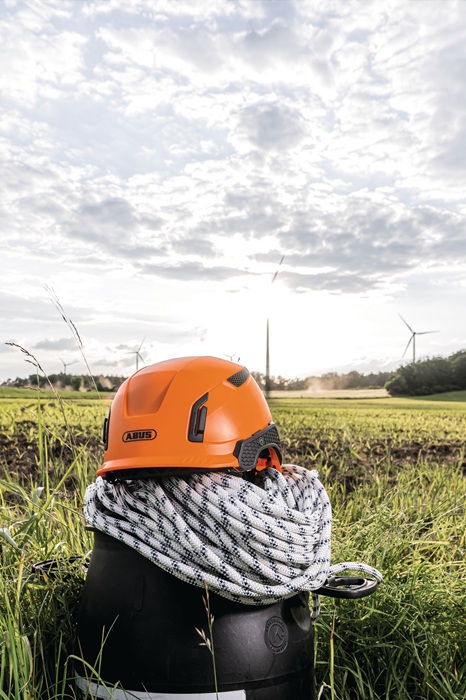 4701030421 - Detailbild_Industriekletterhelm Spector signal orange ABS-Außenschale,EPS-Innenschale