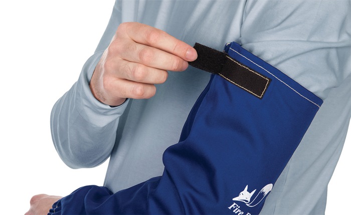 8000076693 - Detailbild_Schweißerschutzärmel Fire Fox™ L.ca.52cm blau WELDAS