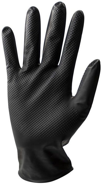 8000140567 - Detailbild_Einw.-Handsch.Grip Schwarz Gr.8 schwarz Nitril 50 St./Box