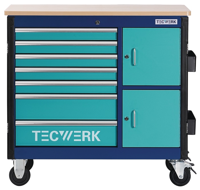 2000871508 - Detailbild_Rollwerkbank PLUS 2.0 T Außen-B1090xT500xH1055mm Schubl.7 30kg 500kg TECWERK