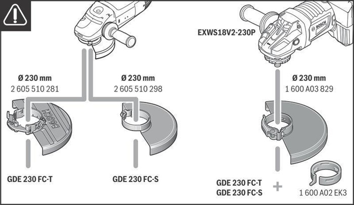 8000339452 - Detailbild5_Absaughaube GDE 230FC-T max.Schnitt-T.ca.60mm G.2100g f.Trennscheiben-D.230mm