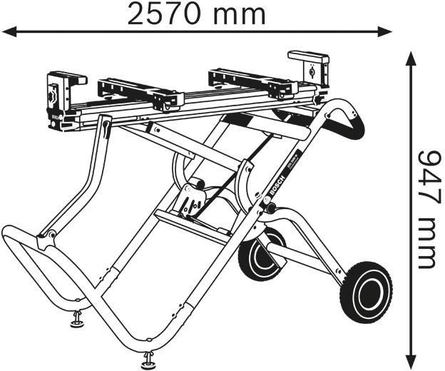 8000339837 - Detailbild_Transport- u.Arbeitstisch GTA 2500 W Prof.947mm 136kg BOSCH