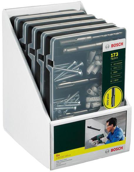 8000339880 - Detailbild_Befestigungs-Set SDS-plus 173-tlg. Bohrer/Magnethalter/Bits/Schrauben/Dübel