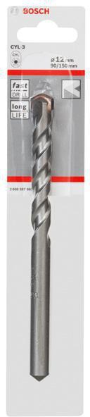 8000339932 - Detailbild2_Betonbohrer Silver Percussion CYL-3 D.12mm Arbeits-L.90mm L.150mm Schaft-D.10mm