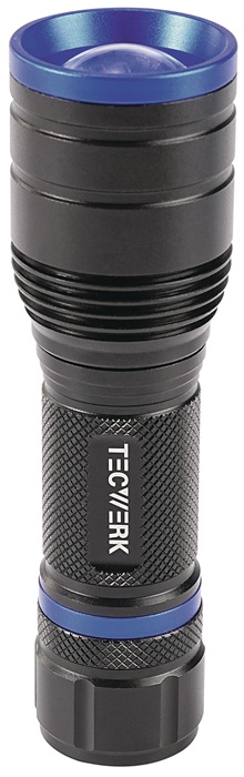 2000877197 - Detailbild_LED-Taschenlampe 150-500 lm 3xAAA 100/170m schwarz TECWERK