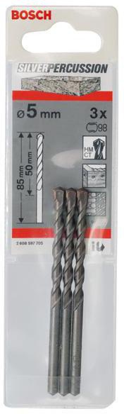 8000339961 - Detailbild_Betonbohrer Silver Percussion CYL-3 D.5mm L.85mm Schaft-D.4,5mm 3St. BOSCH