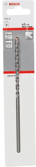 8000339962 - Detailbild3_Betonbohrer Silver Percussion CYL-3 D.5mm Arbeits-L.90mm L.150mm Schaft-D.4,5mm