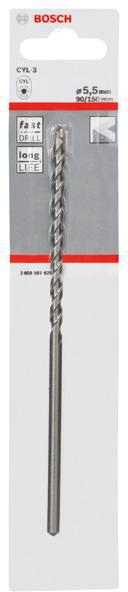 8000339964 - Detailbild3_Betonbohrer Silver Percussion CYL-3 D.5,5mm Arbeits-L.90mm L.150mm BOSCH