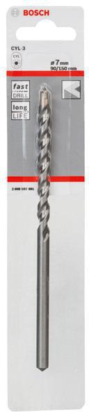 8000339978 - Detailbild2_Betonbohrer Silver Percussion CYL-3 D.7mm Arbeits-L.90mm L.150mm Schaft-D.6,5mm