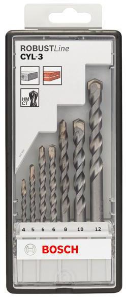 8000339995 - Detailbild_Betonbohrer-Set Robust Line Silver Percussion 7tlg. D.4-12mm Arbeits-L.40mm