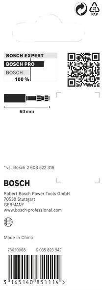 8000340002 - Detailbild5_Bithalter PRO Standard L.60mm Abtrieb 1/4Zoll m.Dauermagnet BOSCH