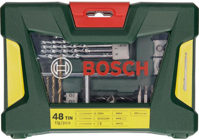 8000340033 - Detailbild_Bohrerset V-Line TiN 48tlg. m.Magnetstab BOSCH