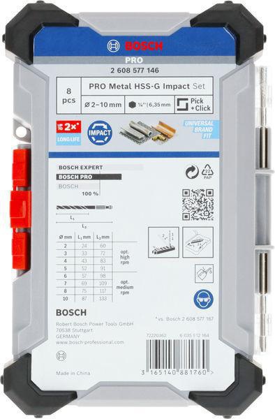 8000340056 - Detailbild2_Bohrer-Set PRO Metal HSS 8tlg. D.2-10mm L.60-133mm HSS-G BOSCH