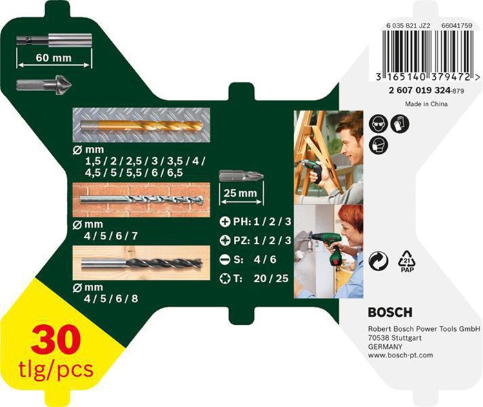 8000340069 - Detailbild2_Bohrerbit-Set X-Line Titanium 30tlg. LxBxH 172x172x44mm BOSCH