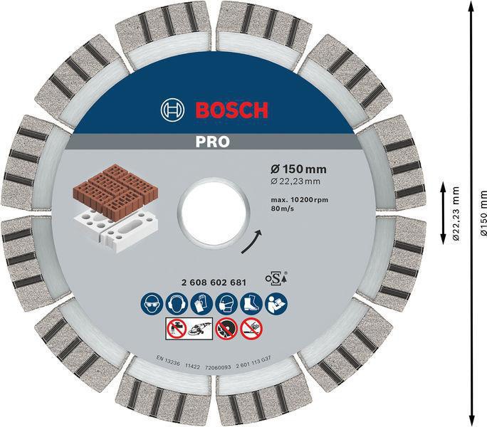 8000340356 - Detailbild_Diamanttrennscheibe PRO Abrasive D.150mm Bohrungs-D.22,23mm BOSCH