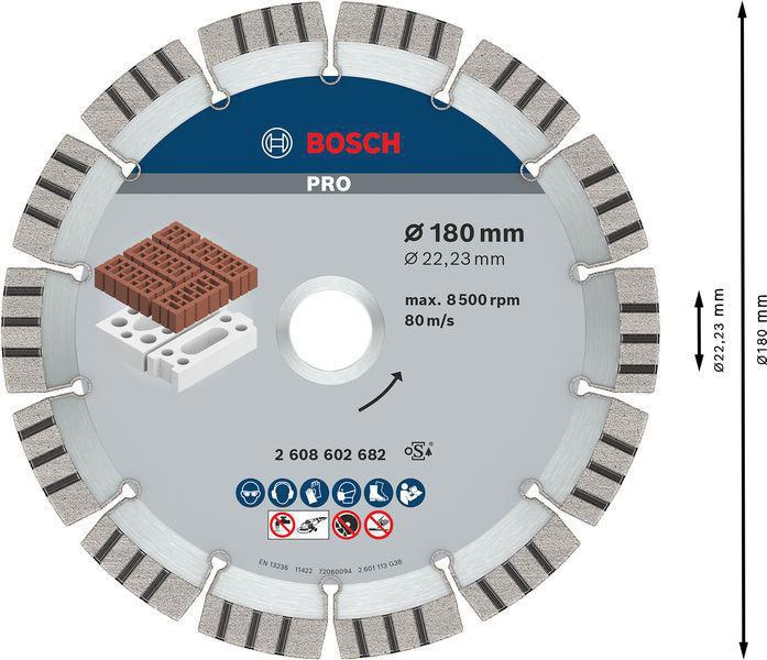 8000340357 - Detailbild_Diamanttrennscheibe PRO Abrasive D.180mm Bohrungs-D.22,23mm BOSCH