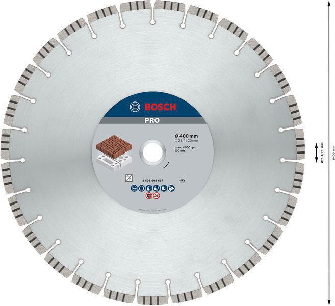 8000340362 - Detailbild_Diamanttrennscheibe PRO Abrasive D.400mm Bohrungs-D.20+25,4mm BOSCH