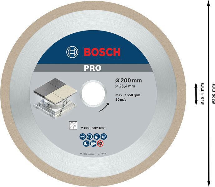 8000340383 - Detailbild4_Diamanttrennscheibe PRO Ceramic D.200mm Bohrungs-D.25,4mm gesintert BOSCH