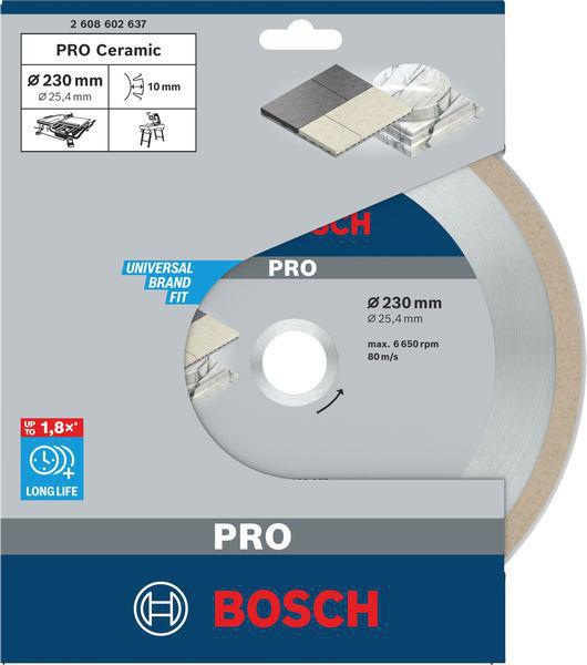 8000340385 - Detailbild4_Diamanttrennscheibe PRO Ceramic D.230mm Bohrungs-D.25,4mm gesintert BOSCH